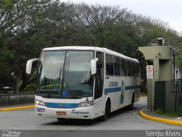 Litorânea Transportes Coletivos 5859 na cidade de São Paulo, São Paulo, Brasil, por Sergio Alves. Número da foto: #3878224.