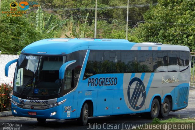 Auto Viação Progresso 6085 na cidade de Aracaju, Sergipe, Brasil, por Julio Cesar  Barbosa Martins. Número da foto: #3880024.