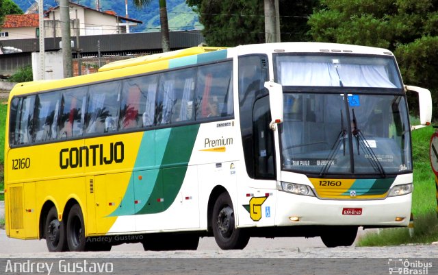 Empresa Gontijo de Transportes 12160 na cidade de Perdões, Minas Gerais, Brasil, por Andrey Gustavo. ID da foto: 3878475.