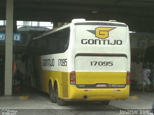 Empresa Gontijo de Transportes 17095 na cidade de Curvelo, Minas Gerais, Brasil, por Josimar Vieira. ID da foto: 3816788.