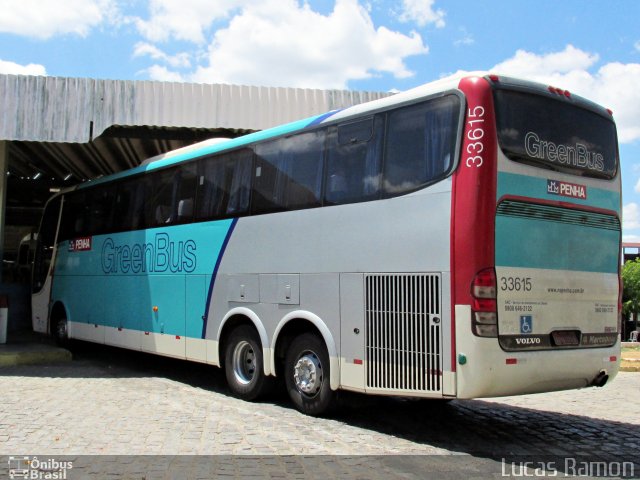 Empresa de Ônibus Nossa Senhora da Penha 33615 na cidade de Serra Talhada, Pernambuco, Brasil, por Lucas Ramon. ID da foto: 3814907.