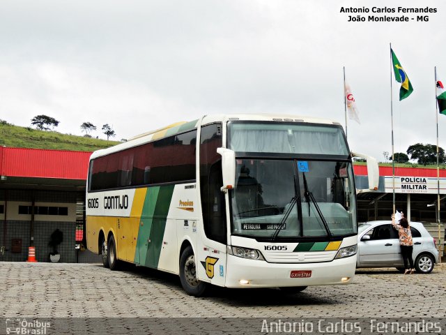Empresa Gontijo de Transportes 16005 na cidade de João Monlevade, Minas Gerais, Brasil, por Antonio Carlos Fernandes. Número da foto: #3816018.