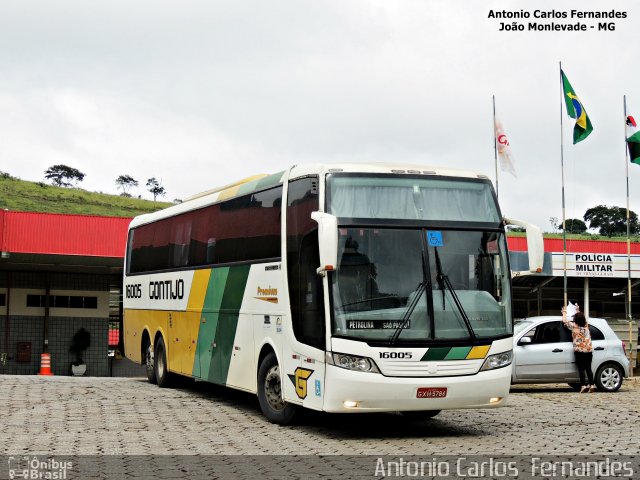 Empresa Gontijo de Transportes 16005 na cidade de João Monlevade, Minas Gerais, Brasil, por Antonio Carlos Fernandes. ID da foto: 3816018.