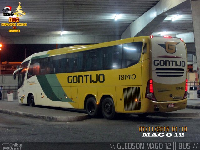 Empresa Gontijo de Transportes 18140 na cidade de Aracaju, Sergipe, Brasil, por Gledson Santos Freitas. ID da foto: 3881193.