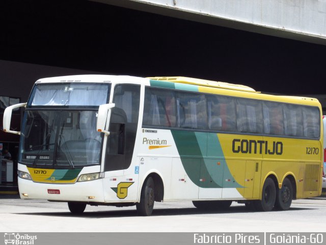 Empresa Gontijo de Transportes 12170 na cidade de Goiânia, Goiás, Brasil, por Fabrício  Francisco Pires. Número da foto: #3882953.