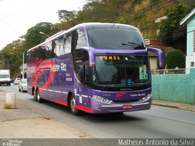 Twister Rio Transporte e Turismo 1001 na cidade de Itajubá, Minas Gerais, Brasil, por Matheus Antonio da Silva. ID da foto: 3881489.