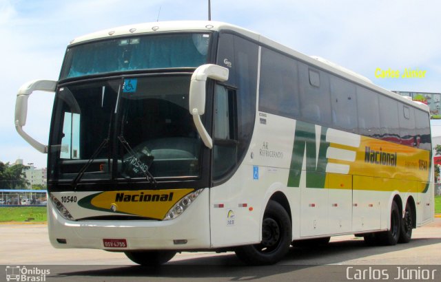 Viação Nacional 10540 na cidade de Goiânia, Goiás, Brasil, por Carlos Júnior. ID da foto: 3884060.