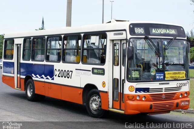 Transportes Litoral Rio C20087 na cidade de Rio de Janeiro, Rio de Janeiro, Brasil, por Carlos Eduardo Lopes. ID da foto: 3884512.