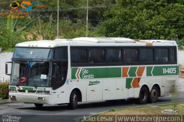 Cia. São Geraldo de Viação 11405 na cidade de Aracaju, Sergipe, Brasil, por Julio Cesar  Barbosa Martins. ID da foto: 3884929.