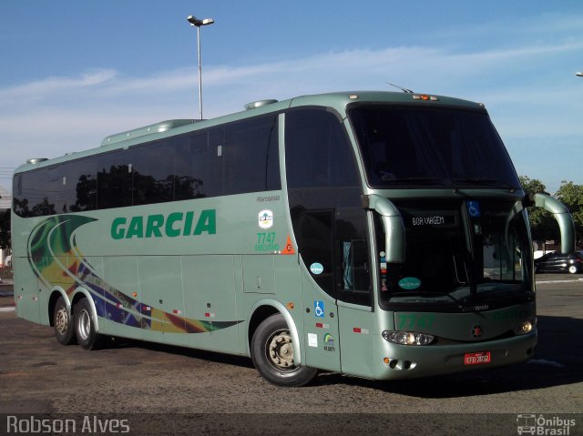 Viação Garcia 7747 na cidade de Paranavaí, Paraná, Brasil, por Robson Alves. ID da foto: 3884681.