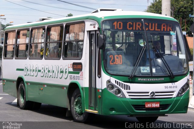 Viação Galo Branco SG 60.010 na cidade de São Gonçalo, Rio de Janeiro, Brasil, por Carlos Eduardo Lopes. Número da foto: #3884591.