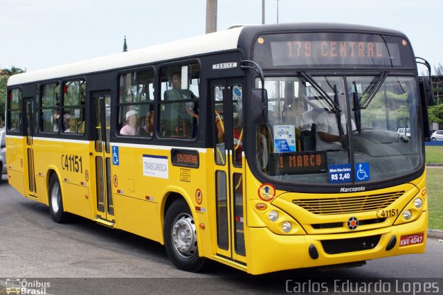 Real Auto Ônibus C41151 na cidade de Rio de Janeiro, Rio de Janeiro, Brasil, por Carlos Eduardo Lopes. ID da foto: 3884544.