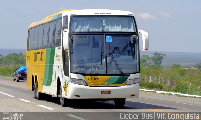 Empresa Gontijo de Transportes 12385 na cidade de Vitória da Conquista, Bahia, Brasil, por Cleber Bus. ID da foto: 3818379.