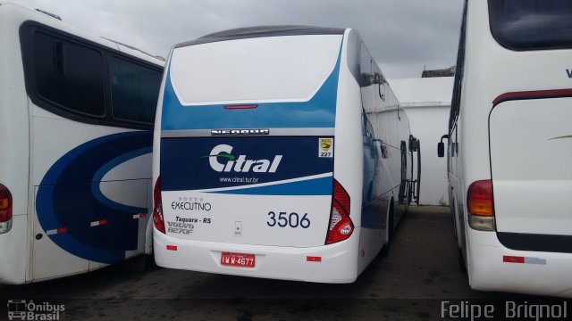 Citral Transporte e Turismo 3506 na cidade de Porto Alegre, Rio Grande do Sul, Brasil, por Felipe  Brignol. ID da foto: 3818539.