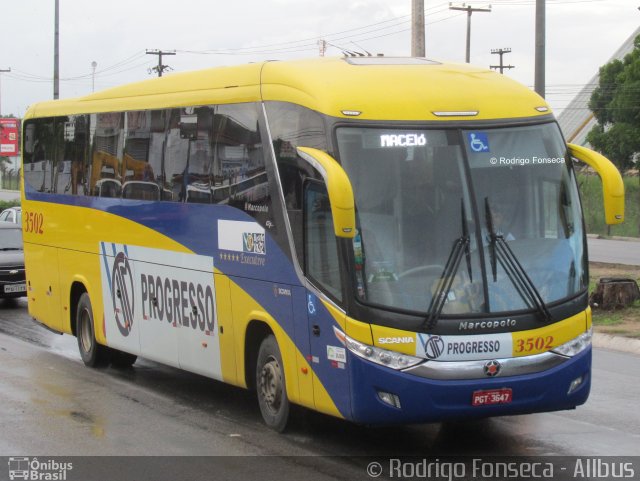 Coletivo Transportes 3502 na cidade de Maceió, Alagoas, Brasil, por Rodrigo Fonseca. Número da foto: #3820211.
