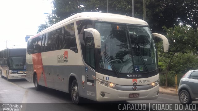 Viação Cidade do Aço RJ 174.161 na cidade de São Paulo, São Paulo, Brasil, por Cainã Marcos de Araujo. Número da foto: #3823369.