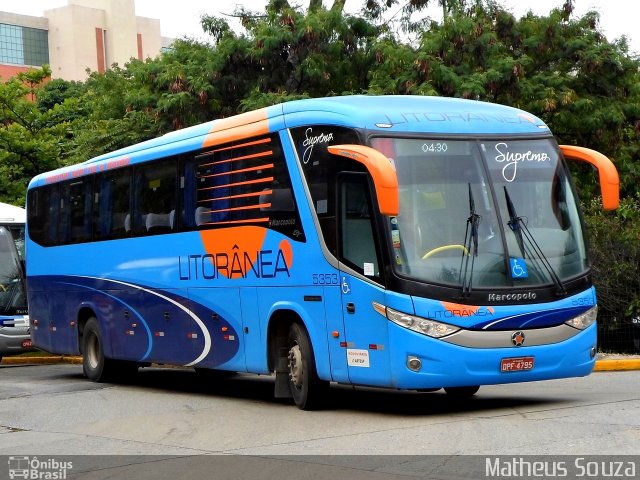 Litorânea Transportes Coletivos 5353 na cidade de São Paulo, São Paulo, Brasil, por Matheus Souza. Número da foto: #3823466.