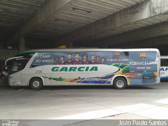 Viação Garcia 7736 na cidade de Curitiba, Paraná, Brasil, por Joao Paulo. Número da foto: #3824145.