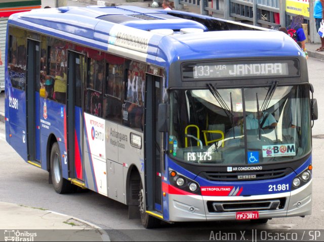 Viação Osasco 21.981 na cidade de Osasco, São Paulo, Brasil, por Adam Xavier Rodrigues Lima. ID da foto: 3824754.