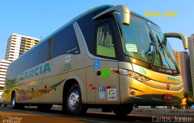 Viação Garcia 7326 na cidade de Goiânia, Goiás, Brasil, por Carlos Júnior. Número da foto: #3825446.
