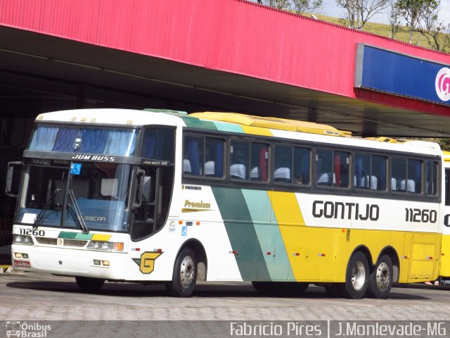 Empresa Gontijo de Transportes 11260 na cidade de João Monlevade, Minas Gerais, Brasil, por Fabrício  Francisco Pires. ID da foto: 3825729.