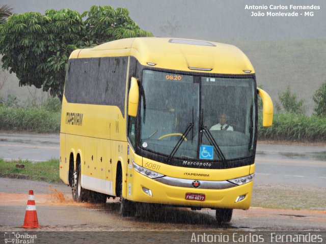 Viação Itapemirim 60811 na cidade de João Monlevade, Minas Gerais, Brasil, por Antonio Carlos Fernandes. ID da foto: 3827540.