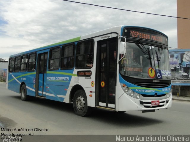 Viação Ponte Coberta RJ 190.120 na cidade de Nova Iguaçu, Rio de Janeiro, Brasil, por Marco Aurélio de Oliveira. Número da foto: #3828345.