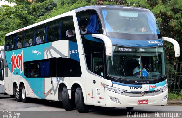 Auto Viação 1001 RJ 108.715 na cidade de São Paulo, São Paulo, Brasil, por Matheus Henrique. Número da foto: #3827366.