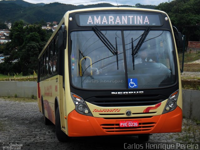 Transcotta Turismo 14020 na cidade de Ouro Preto, Minas Gerais, Brasil, por Carlos Henrique Pereira. ID da foto: 3828312.