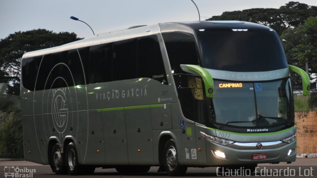 Viação Garcia 7077 na cidade de Maringá, Paraná, Brasil, por Cláudio Eduardo Lot. Número da foto: #3829489.