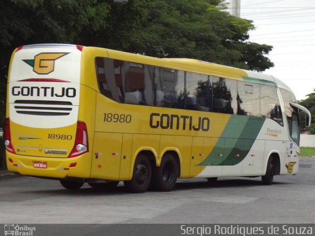 Empresa Gontijo de Transportes 18980 na cidade de São José dos Campos, São Paulo, Brasil, por Sergio Rodrigues de Souza. ID da foto: 3105324.