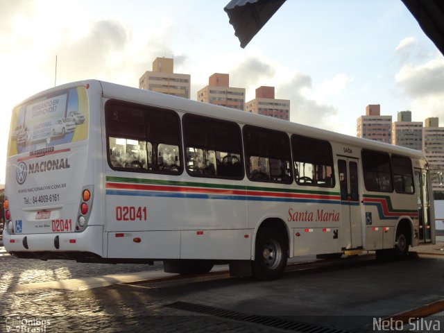Auto Ônibus Santa Maria Transporte e Turismo 02041 na cidade de Natal, Rio Grande do Norte, Brasil, por Neto Silva. Número da foto: #3129294.