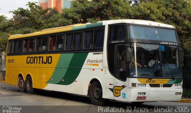 Empresa Gontijo de Transportes 15635 na cidade de São Paulo, São Paulo, Brasil, por Cristiano Soares da Silva. ID da foto: 3129535.