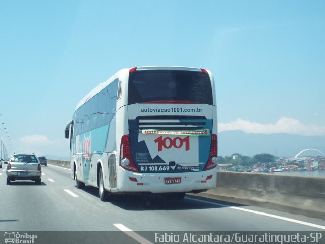 Auto Viação 1001 RJ 108.669 na cidade de Rio de Janeiro, Rio de Janeiro, Brasil, por Fabio Alcantara. Número da foto: #3129474.
