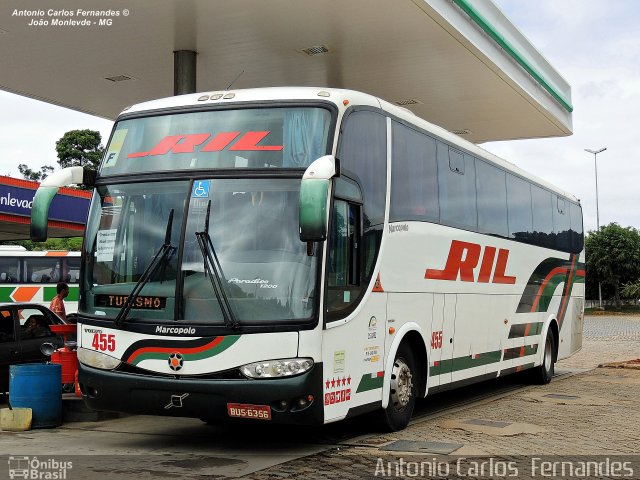 RIL - Rodoviário Ibitinguense Ltda. 455 na cidade de João Monlevade, Minas Gerais, Brasil, por Antonio Carlos Fernandes. ID da foto: 3128260.