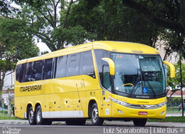 Viação Itapemirim 60743 na cidade de Curitiba, Paraná, Brasil, por Luiz Scarabotto . ID da foto: 3127884.