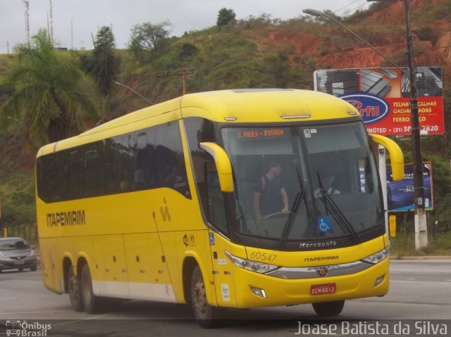 Viação Itapemirim 60547 na cidade de Coronel Fabriciano, Minas Gerais, Brasil, por Joase Batista da Silva. ID da foto: 3128182.