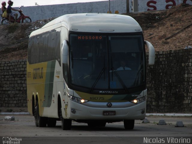 Empresa Gontijo de Transportes 18075 na cidade de Natal, Rio Grande do Norte, Brasil, por Nícolas Vitorino Lopes. ID da foto: 3129956.