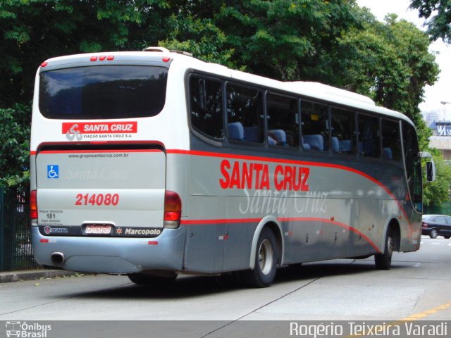 Viação Santa Cruz 214080 na cidade de São Paulo, São Paulo, Brasil, por Rogério Teixeira Varadi. ID da foto: 3128329.