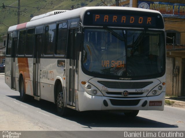 Evanil Transportes e Turismo RJ 132.038 na cidade de Nova Iguaçu, Rio de Janeiro, Brasil, por Daniel Lima Coutinho. ID da foto: 3131679.