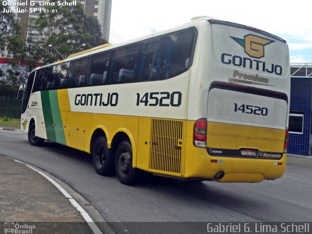 Empresa Gontijo de Transportes 14520 na cidade de Jundiaí, São Paulo, Brasil, por Gabriel Giacomin de Lima. Número da foto: #3131803.
