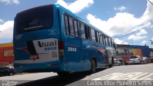 Viação Atual 2802 na cidade de Guarulhos, São Paulo, Brasil, por Carlos Vitor Pinheiro Salles. ID da foto: 3134152.