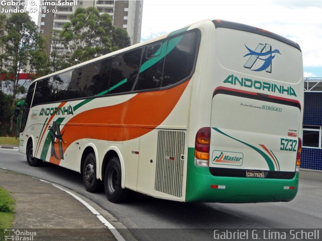 Empresa de Transportes Andorinha 5232 na cidade de Jundiaí, São Paulo, Brasil, por Gabriel Giacomin de Lima. ID da foto: 3134233.