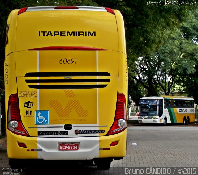 Viação Itapemirim 60691 na cidade de São Paulo, São Paulo, Brasil, por Bruno Cândido Ribeiro. Número da foto: #3134065.