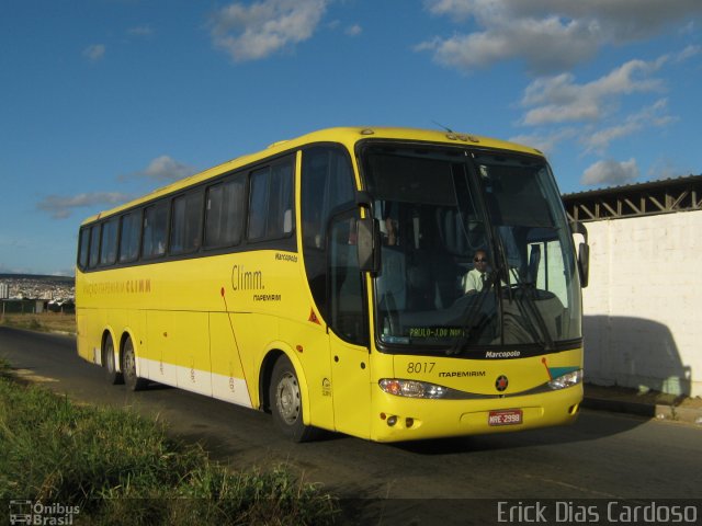 Viação Itapemirim 8017 na cidade de Vitória da Conquista, Bahia, Brasil, por Erick Dias. Número da foto: #3135576.