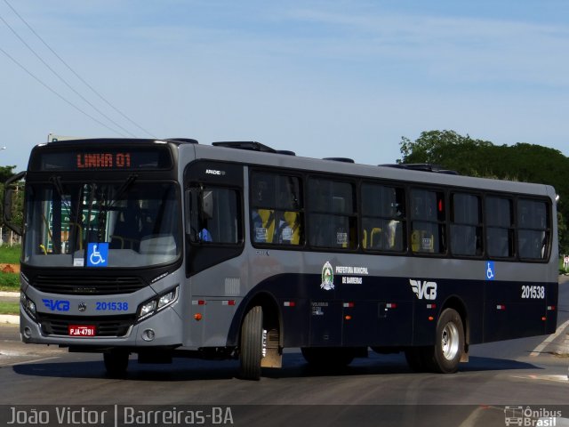 VCB - Viação Cidade de Barreiras 201538 na cidade de Barreiras, Bahia, Brasil, por João Victor. ID da foto: 3136355.