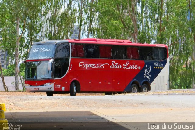 Expresso São Luiz 7120 na cidade de Cuiabá, Mato Grosso, Brasil, por [Leandro Sousa]. Número da foto: #3136771.
