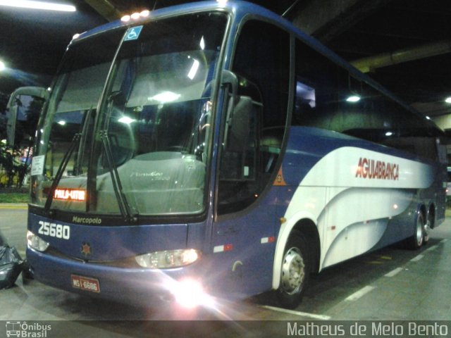 Viação Águia Branca 25680 na cidade de São Paulo, São Paulo, Brasil, por Matheus de Melo Bento. Número da foto: #3136700.