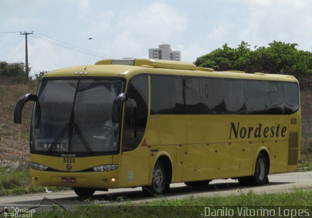 Viação Nordeste 5020 na cidade de Natal, Rio Grande do Norte, Brasil, por Danilo Vitorino Lopes. ID da foto: 3137832.