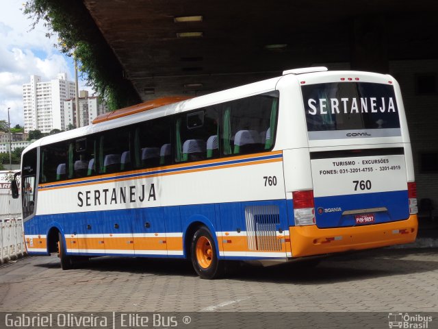Viação Sertaneja 760  na cidade de Belo Horizonte, Minas Gerais, Brasil, por Gabriel Oliveira. Número da foto: #3139023.